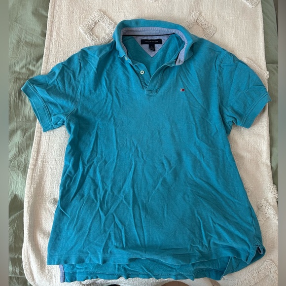 Blue Tommy Hilfiger Polo - Size Medium - Picture 3 of 3